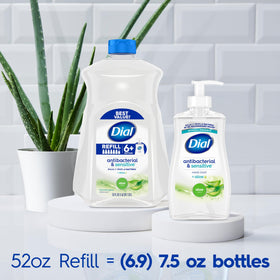 Dial Antibacterial Liquid Hand Soap Aloe Scent 52 fl oz refill pack