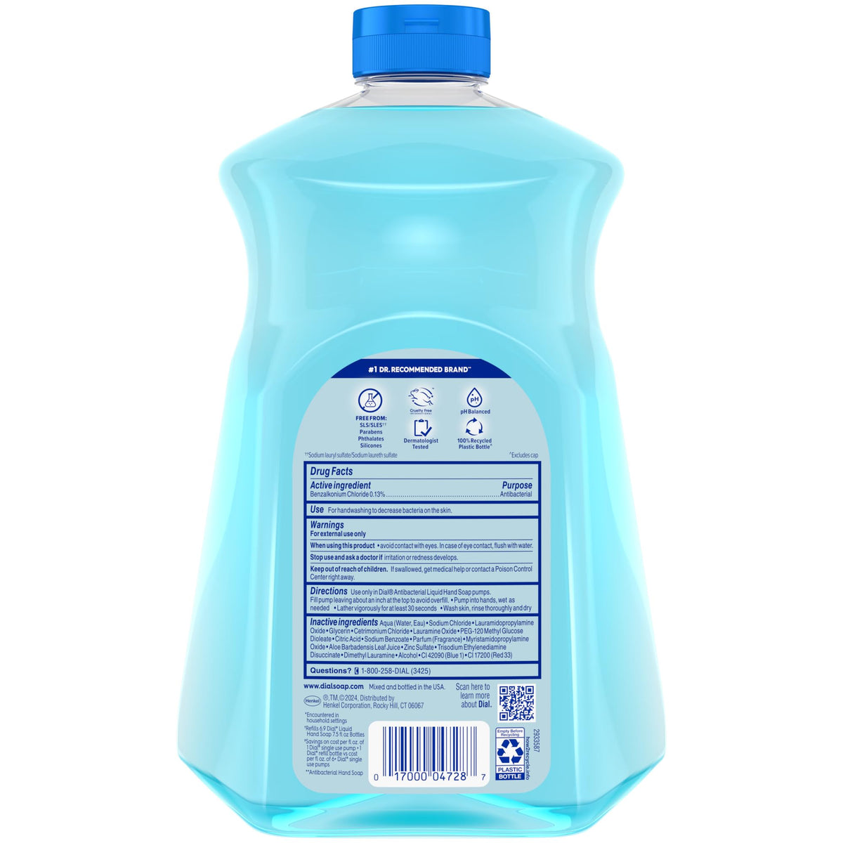Dial Antibacterial Liquid Hand Soap refill pack of three