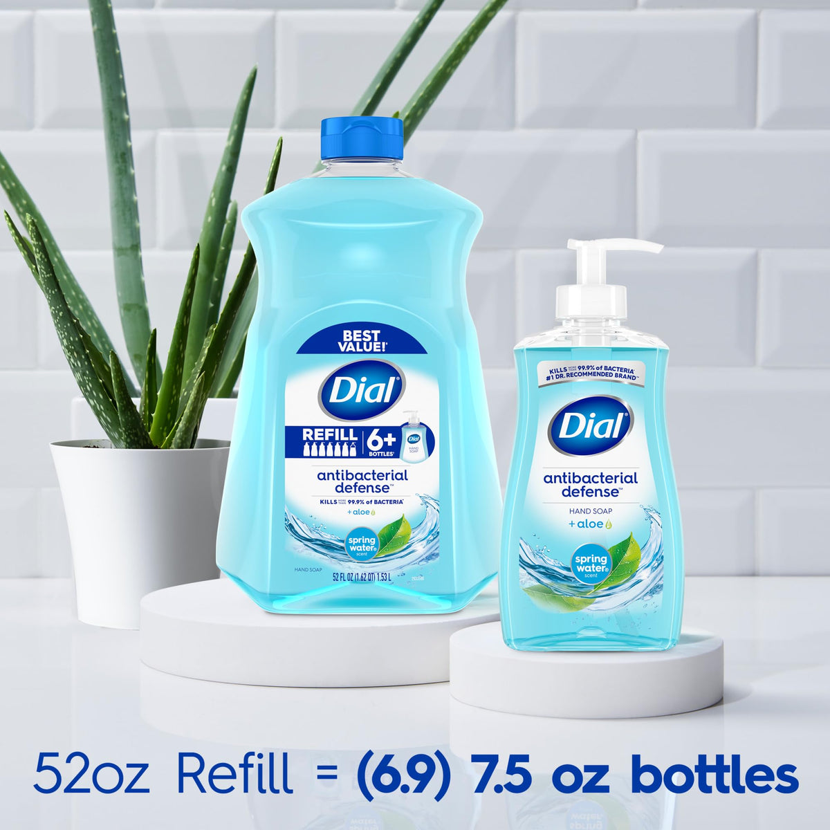 Dial Antibacterial Liquid Hand Soap with aloe vera ingredients