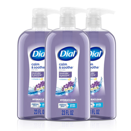 Dial Body Wash Calm & Soothe Lavender & Jasmine 3-Pack front view