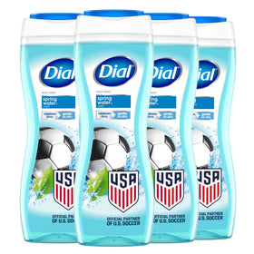 Dial Body Wash Refresh & Renew Spring Water 16 fl oz front view