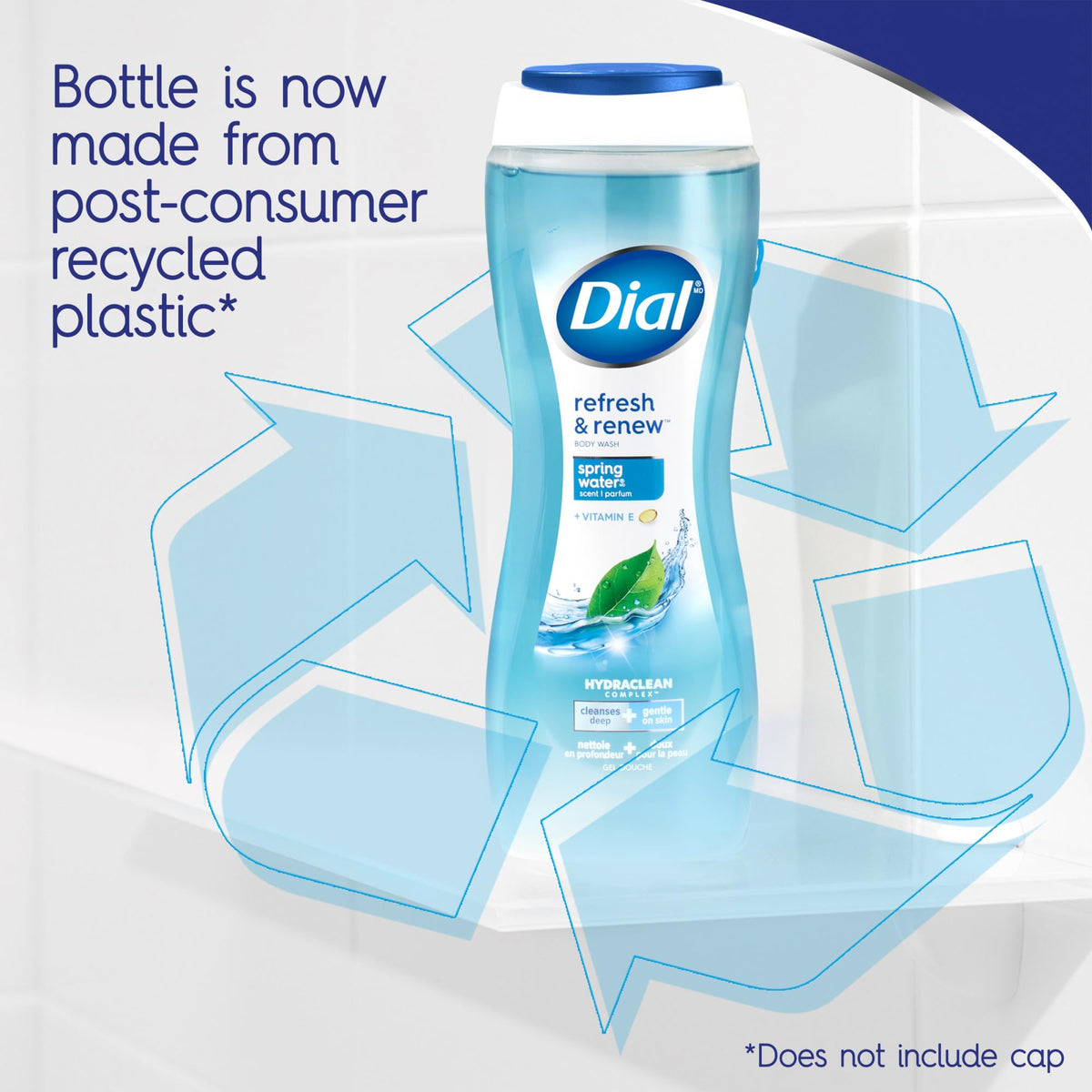 Dial Body Wash Refresh & Renew Spring Water 16 fl oz packaging