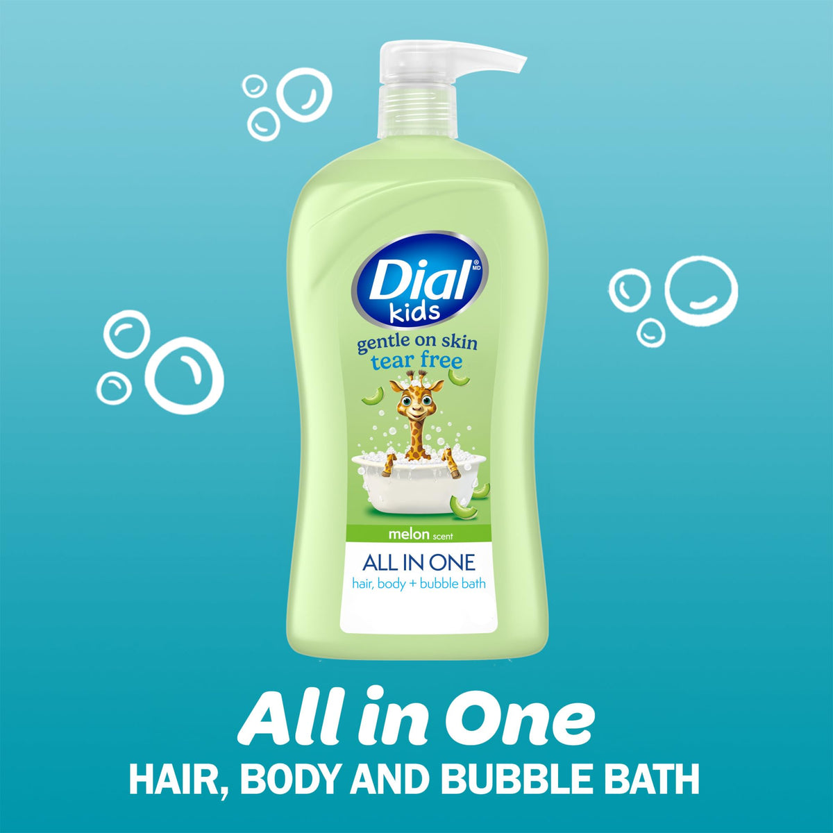 Dial Kids All-in-1 Body Wash with fresh melon scent
