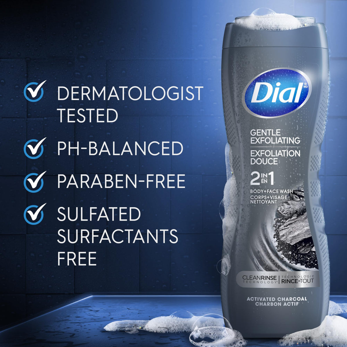 Dial Men 2 in 1 Body and Face Wash with fresh scent