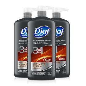 Dial Men 3 in 1 Body, Hair and Face Wash front view