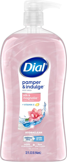 Dial Pamper & Indulge Silk & Magnolia Body Wash front view