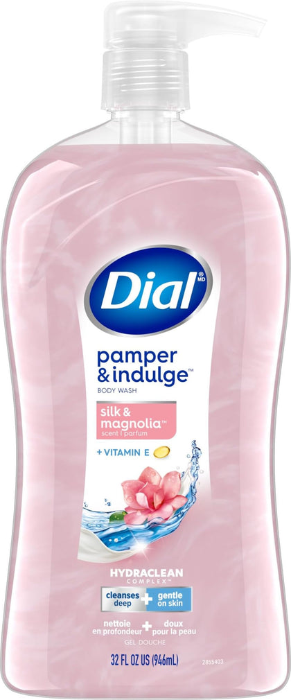 Dial Pamper & Indulge Silk & Magnolia Body Wash front view
