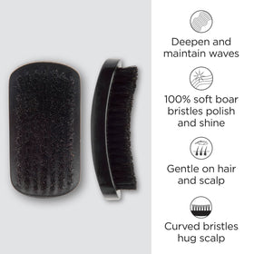 Diane Boar Bristle Brush curved design close-up