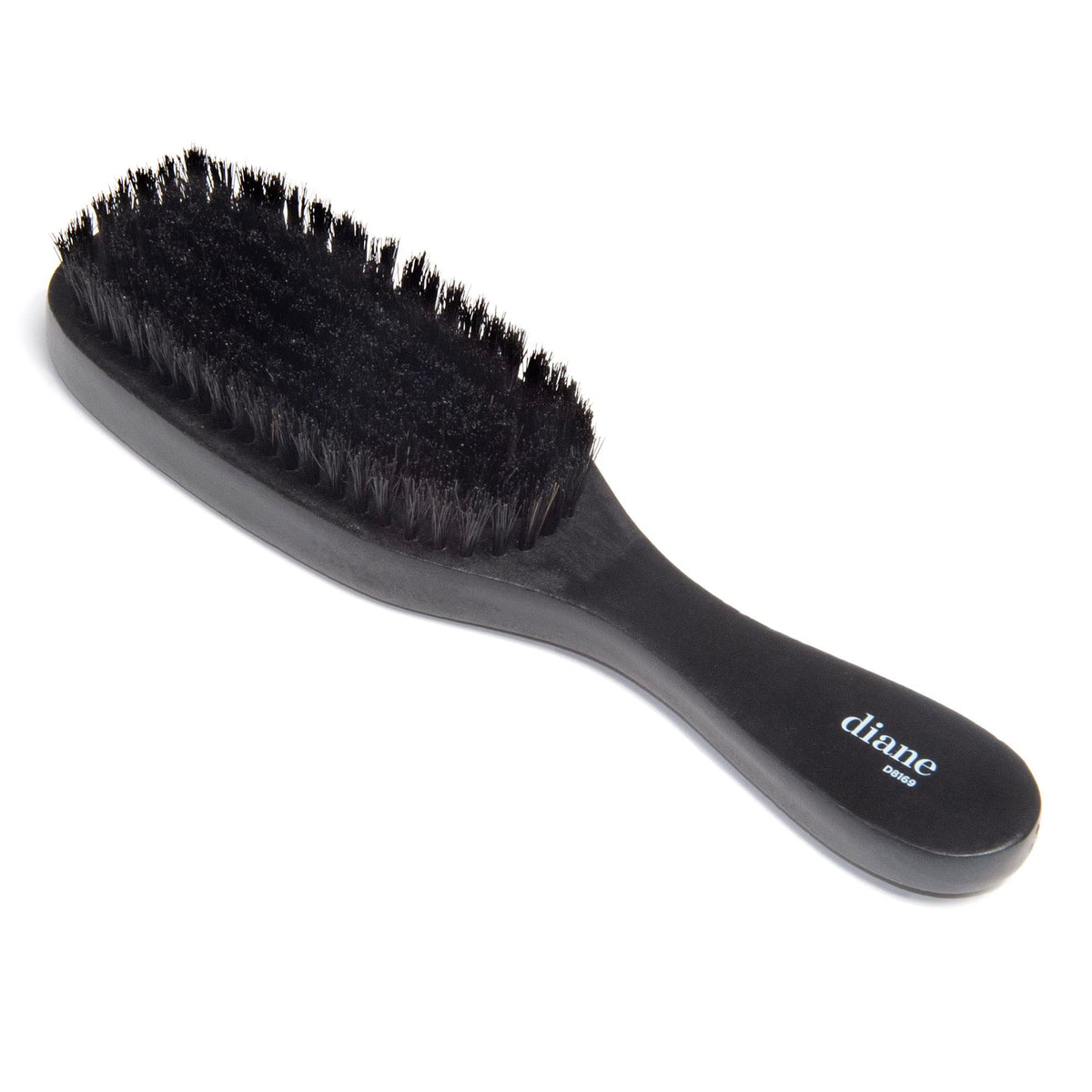 Diane Boar Bristle Wave Brush front view with wooden handle