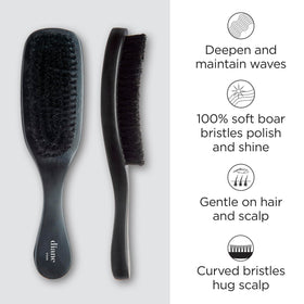 Diane Boar Curved Wave Brush side view showing curved design