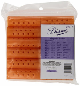 Diane Hair Rollers 12 pack orange side view