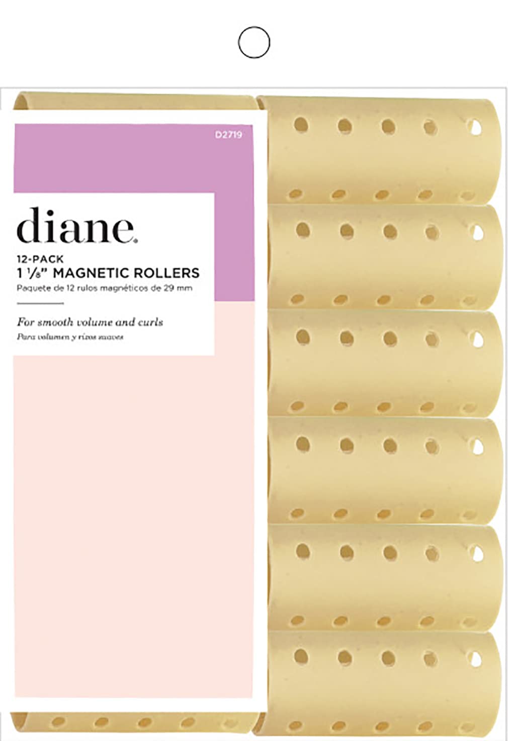 Diane Hair Rollers beige 12 pack front view