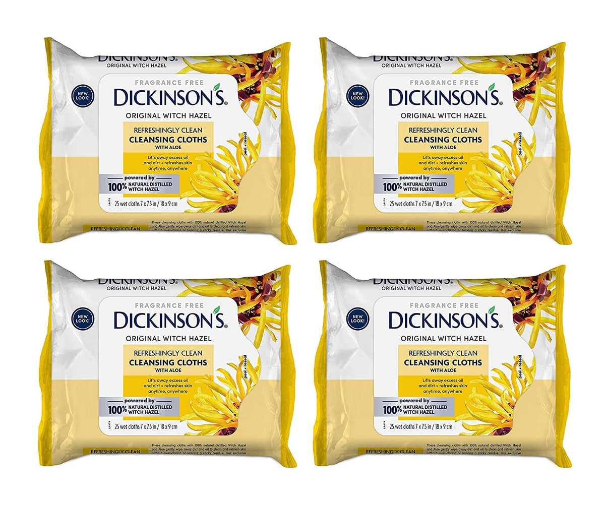 Dickinson's Witch Hazel Cleansing Cloths front packaging view