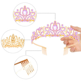 Didder Gold Purple Rhinestone Tiara packaging