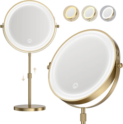 Dienmern Makeup Mirror front view with LED lights