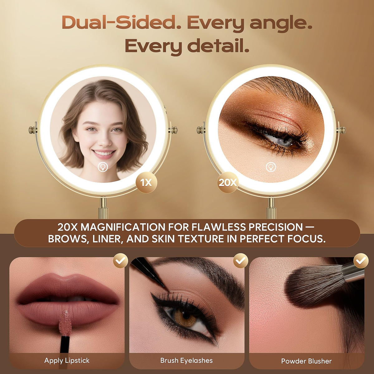 Dienmern Makeup Mirror in use for makeup application