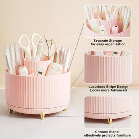 Diesisa Makeup Brush Holder on a bathroom vanity
