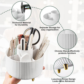 Diesisa Makeup Brush Holder Organizer showing 5 compartments