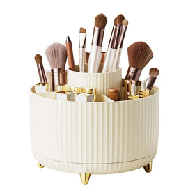 Diesisa Makeup Brush Holder Organizer with assorted makeup items