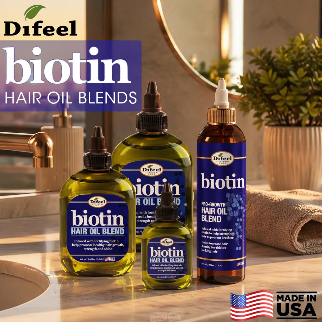 Difeel Biotin Hair Oil Blend 7.1 oz side view