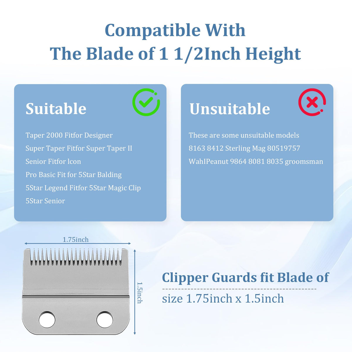 Different angles of CR8GR8 hair clipper combs