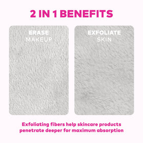 Different angles of MakeUp Eraser cloths in the set