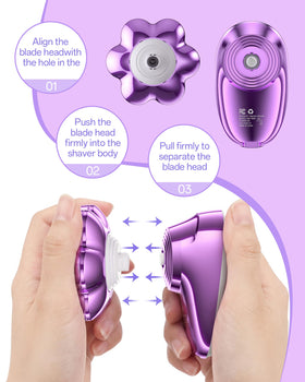 Different attachments of WEQOEE electric razor laid out