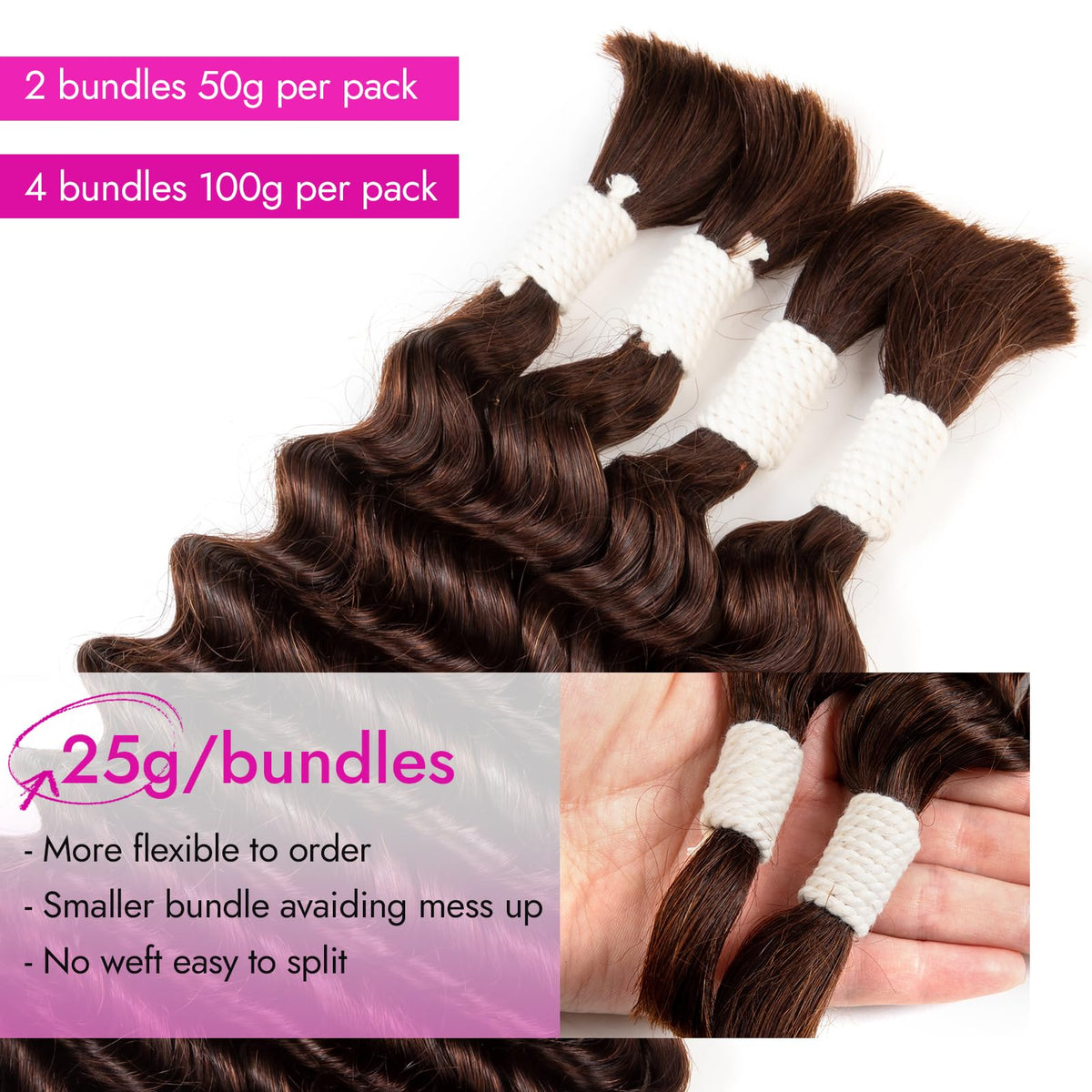 Different colour options of DUZIKAI braiding hair