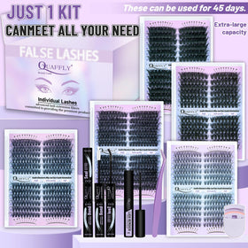 Different lash densities in the QUAFFLY Lash Extension Kit