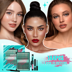 Different lash lengths available in the kit
