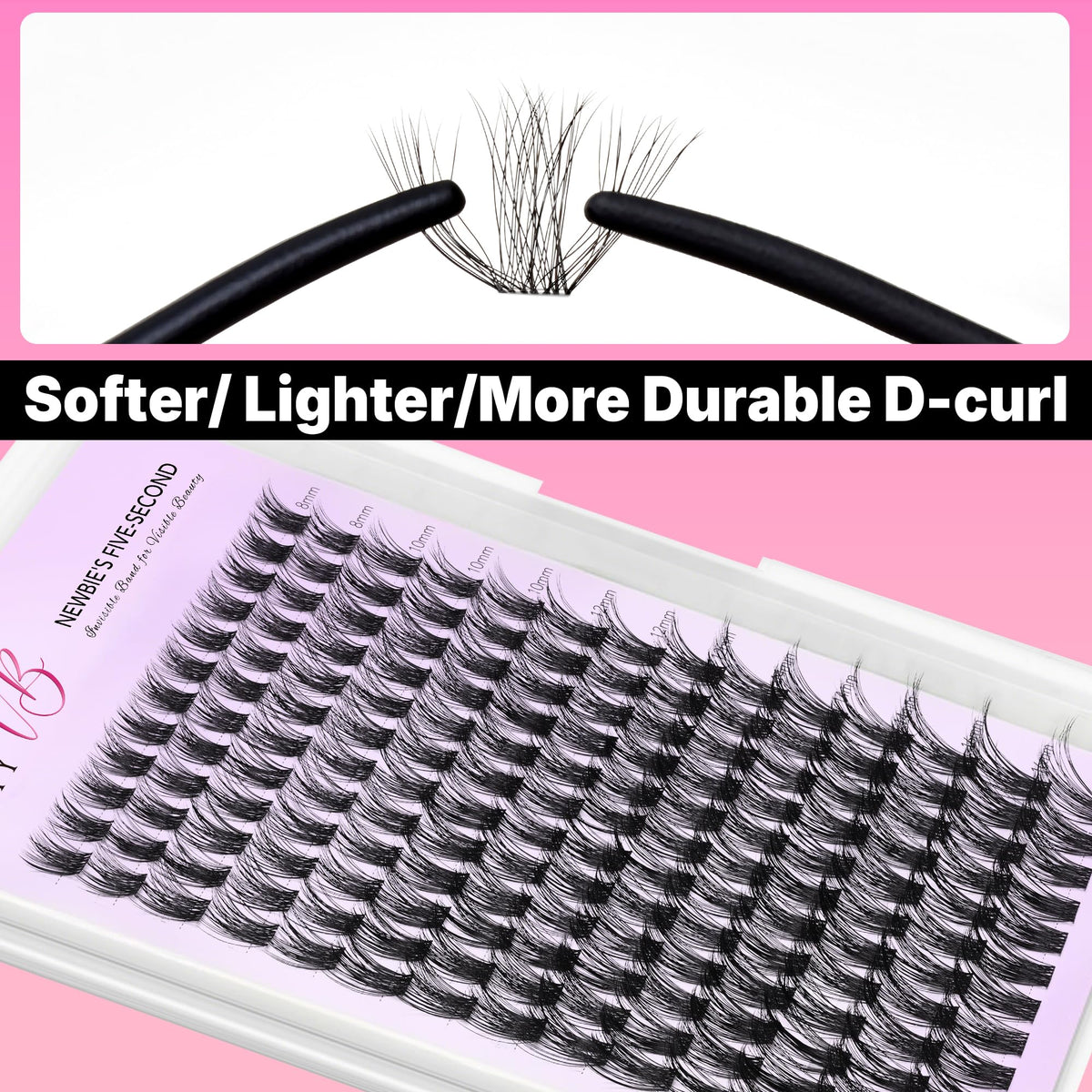 Different lash lengths in VEYESBEAUTY Bomb Lash Clusters