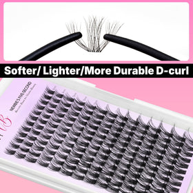 Different lash lengths in VEYESBEAUTY Bomb Lash Clusters