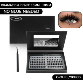 Different lash styles created with CoFier lash clusters