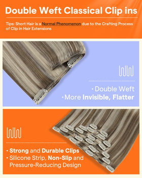 Different length options of Full Shine Clip in Hair Extensions