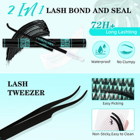 Different lengths of manga lashes in AMZGIRL LASH kit