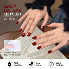 Different shades of GAOY Glitter Cat Eye Gel Nail Polish