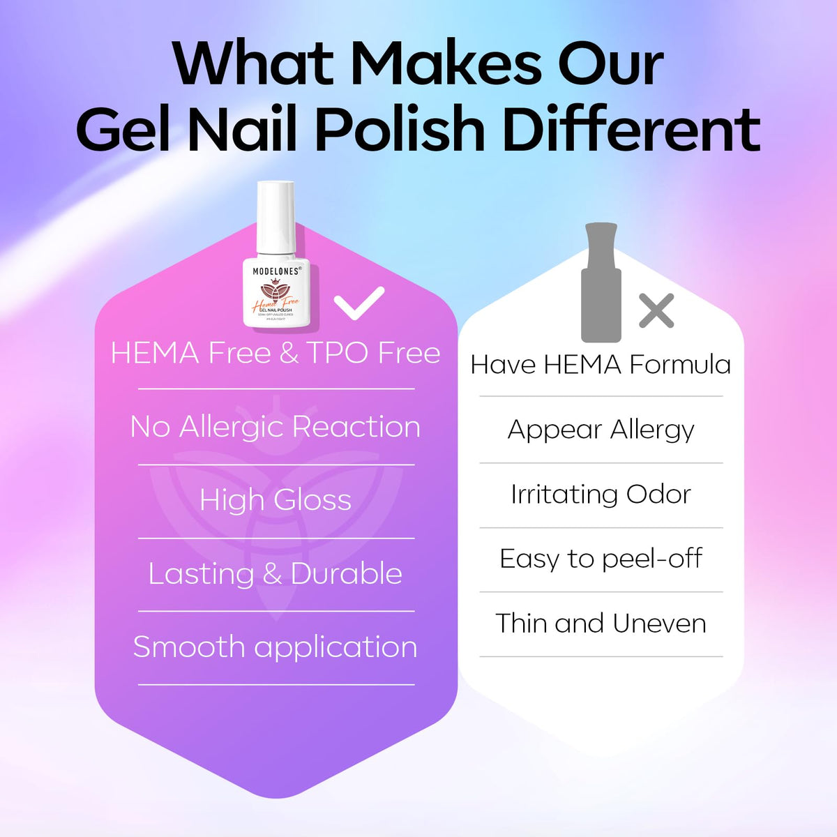 Different shades of modelones Cat Eye Gel Nail Polish