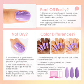 Different shades of ROSALIND gel polish displayed together