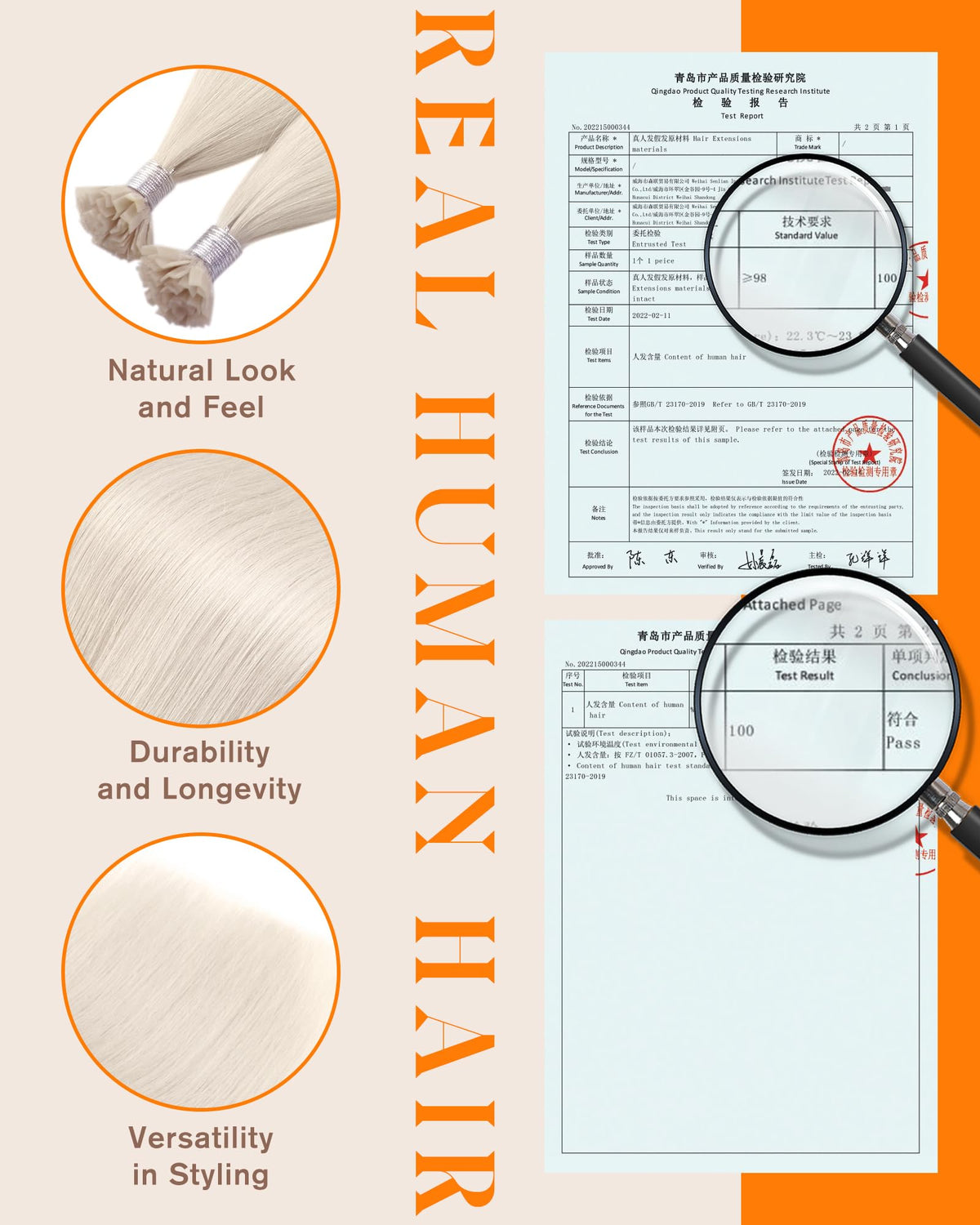 Different shades of Sunny Hair Ktip extensions