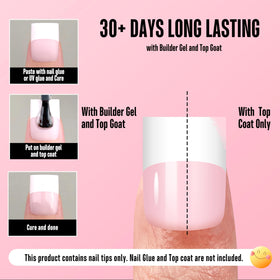Different shapes of NOVO OVO nail tips displayed