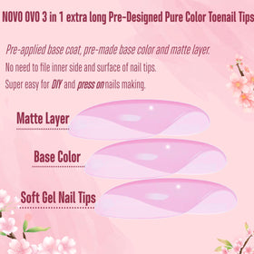 Different sizes of NOVO OVO Toenail Tips