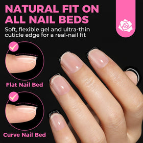 Different sizes of UNA GELLA Extra Short Square Nail Tips