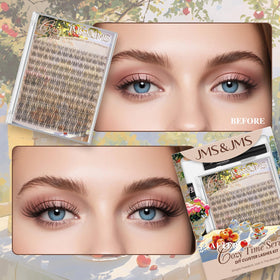 Different styles created using JMS&JMS Natural Look Lash Clusters