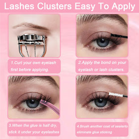 Different styles created with OLLAVO lash clusters