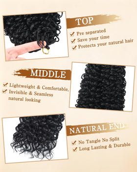 Different styles created with REMESSE Miracle Knots Crochet Hair