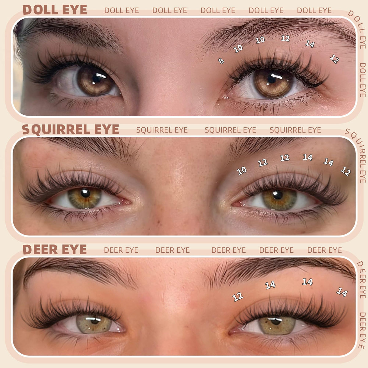 Different styles of ALICROWN HAIR Spider Lash Clusters displayed