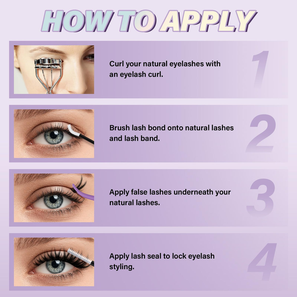 Different styles of B&Qaugen natural lash clusters