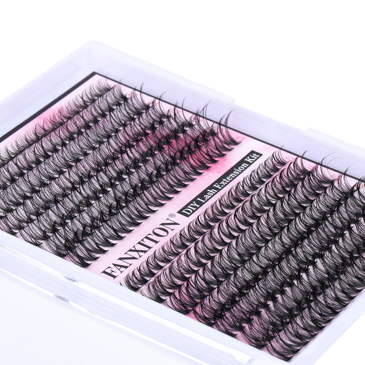 Different styles of FANXITON lash clusters arranged