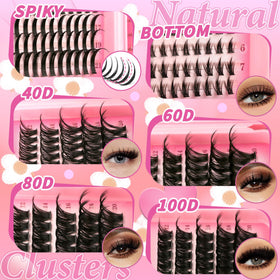 Different styles of Gmagictobo lash clusters displayed