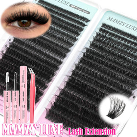 Different styles of Mamzy Luxe lash clusters